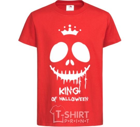 Kids T-shirt King of halloween red фото