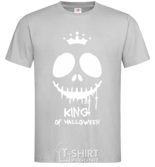 Мужская футболка King of halloween Серый фото