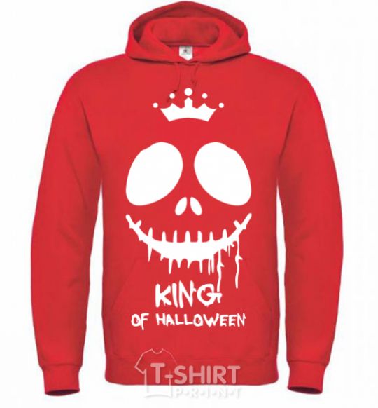 Men`s hoodie King of halloween bright-red фото