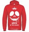 Men`s hoodie King of halloween bright-red фото