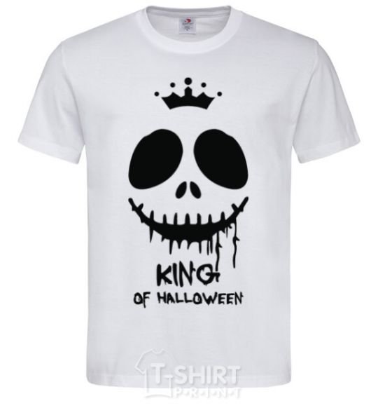 Мужская футболка King of halloween Белый фото