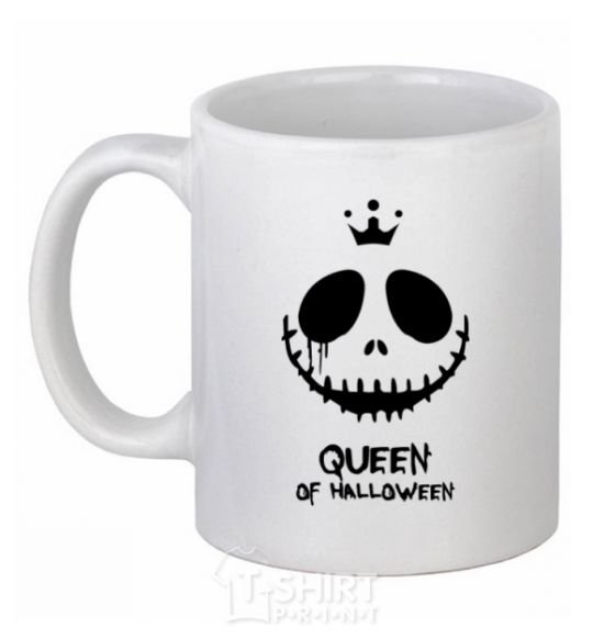 Ceramic mug Queen of halloween White фото