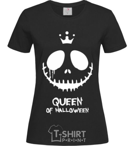 Женская футболка Queen of halloween Черный фото