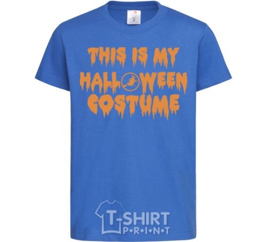 Kids T-shirt This is my halloween queen royal-blue фото