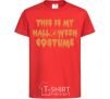 Kids T-shirt This is my halloween queen red фото