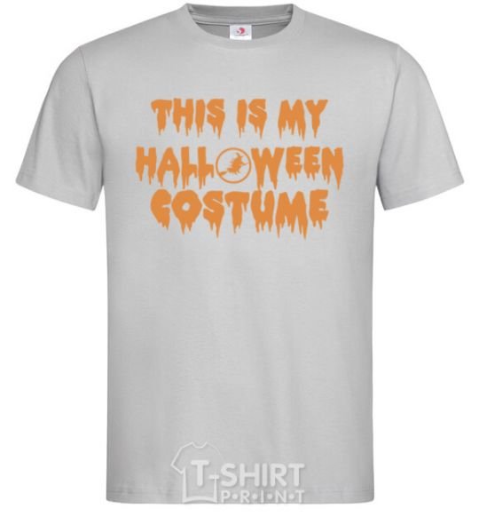 Men's T-Shirt This is my halloween queen grey фото