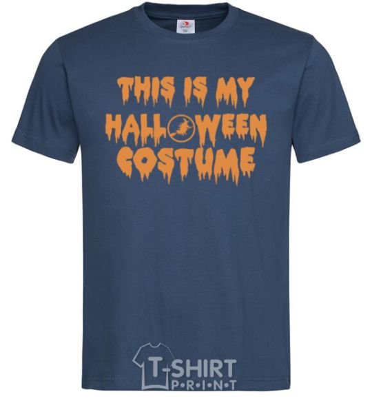 Men's T-Shirt This is my halloween queen navy-blue фото