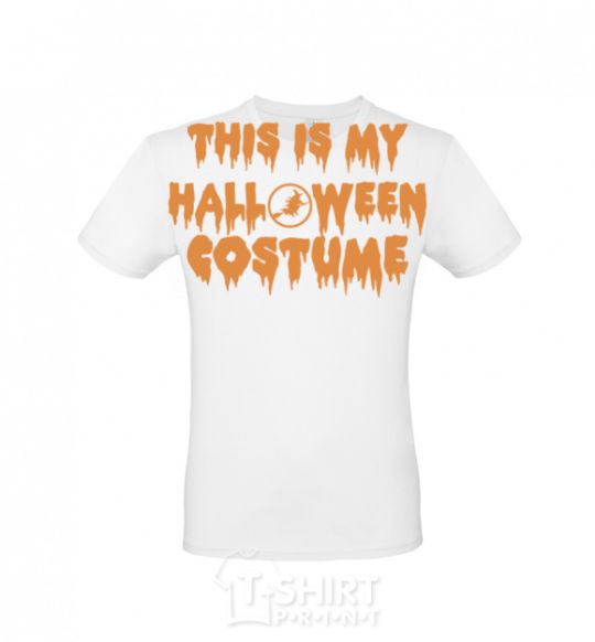 Men's T-Shirt This is my halloween queen White фото