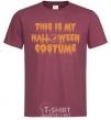 Men's T-Shirt This is my halloween queen burgundy фото