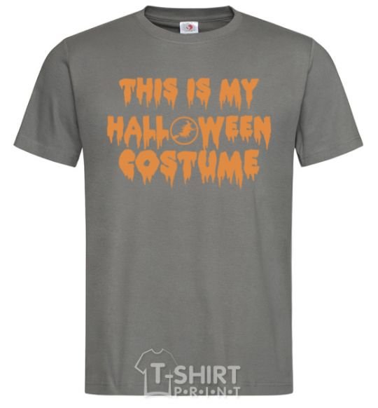 Men's T-Shirt This is my halloween queen dark-grey фото