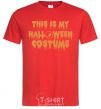 Men's T-Shirt This is my halloween queen red фото