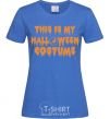 Women's T-shirt This is my halloween queen royal-blue фото
