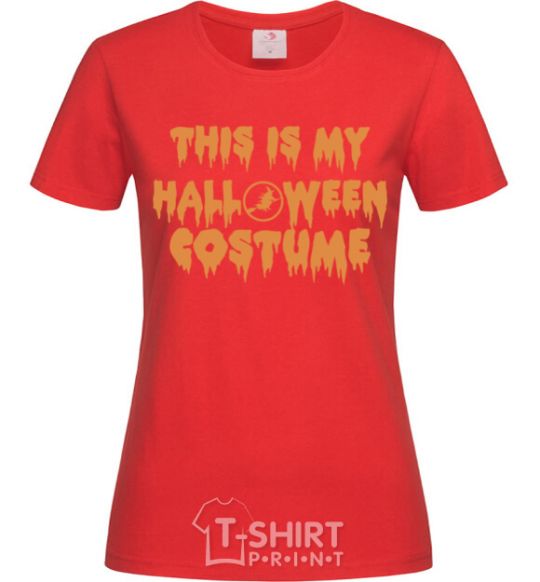 Women's T-shirt This is my halloween queen red фото