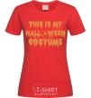 Women's T-shirt This is my halloween queen red фото