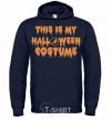 Men`s hoodie This is my halloween queen navy-blue фото