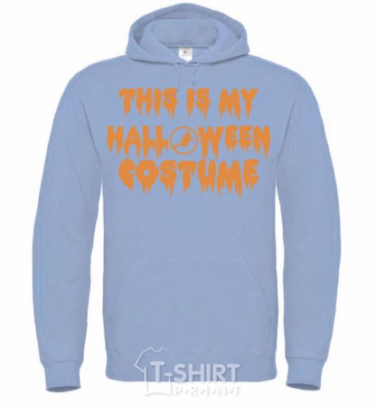 Men`s hoodie This is my halloween queen sky-blue фото