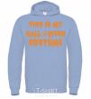 Men`s hoodie This is my halloween queen sky-blue фото