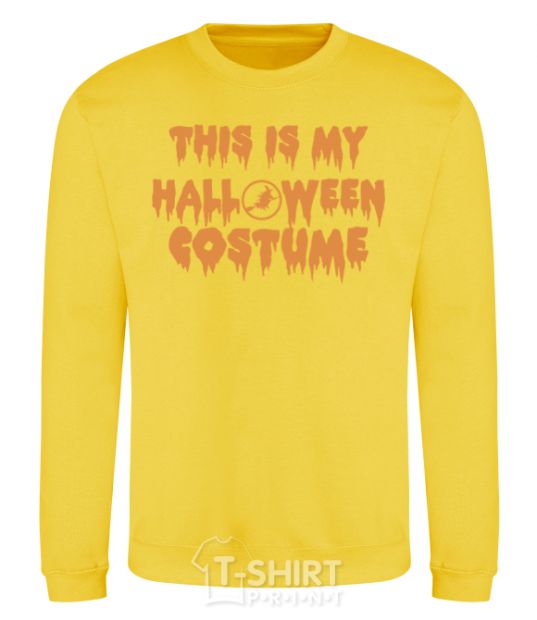 Sweatshirt This is my halloween queen yellow фото