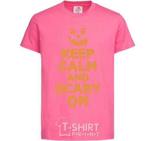 Kids T-shirt Keep calm and scary on heliconia фото