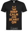 Men's T-Shirt Keep calm and scary on black фото