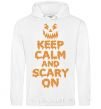 Men`s hoodie Keep calm and scary on White фото