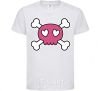 Kids T-shirt Skull White фото