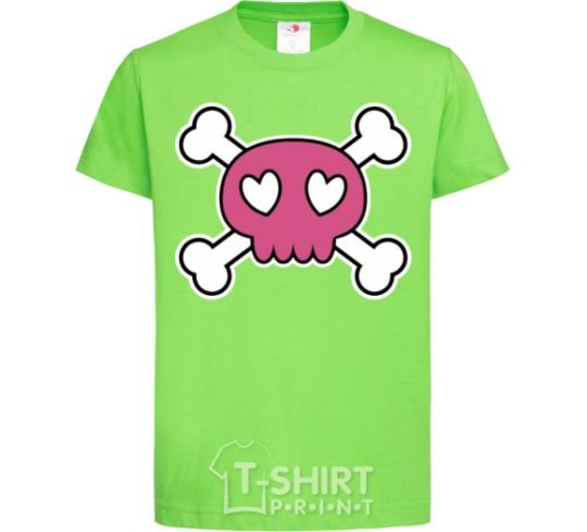 Kids T-shirt Skull orchid-green фото