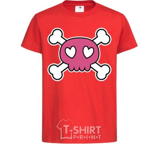 Kids T-shirt Skull red фото