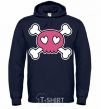 Men`s hoodie Skull navy-blue фото