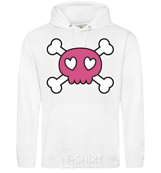 Men`s hoodie Skull White фото