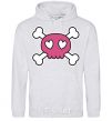 Men`s hoodie Skull sport-grey фото