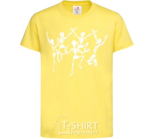 Детская футболка dance skeleton Лимонный фото