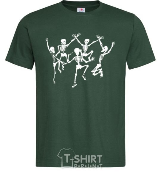 Men's T-Shirt dance skeleton bottle-green фото