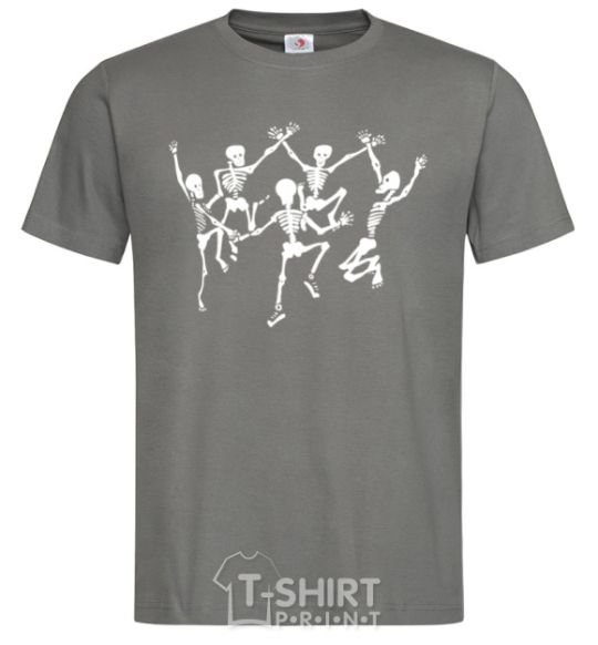 Men's T-Shirt dance skeleton dark-grey фото