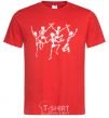 Men's T-Shirt dance skeleton red фото