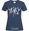 Женская футболка dance skeleton Темно-синий фото