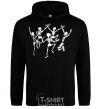 Men`s hoodie dance skeleton black фото