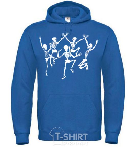 Men`s hoodie dance skeleton royal фото