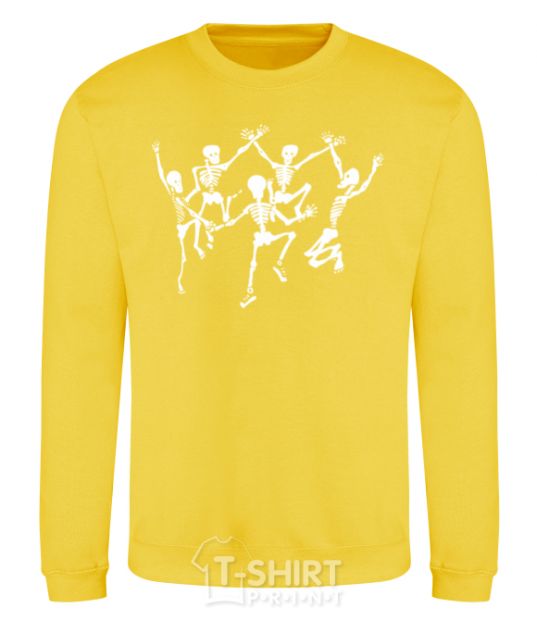 Sweatshirt dance skeleton yellow фото