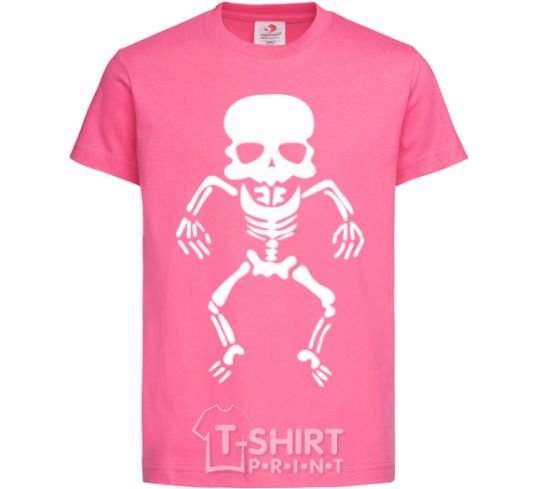 Kids T-shirt skeleton V.1 heliconia фото