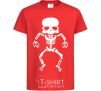 Kids T-shirt skeleton V.1 red фото