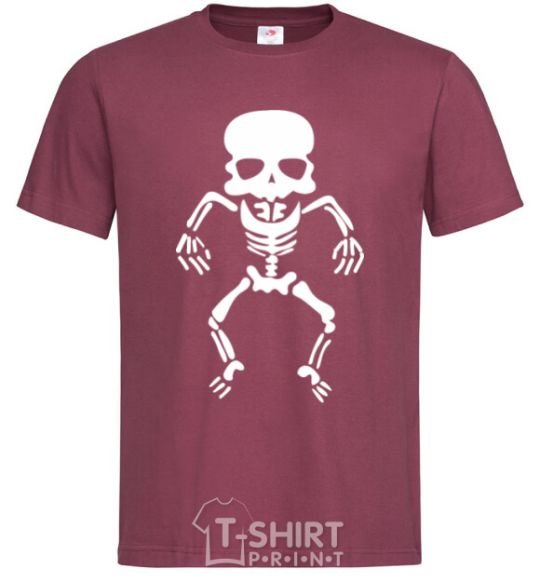 Men's T-Shirt skeleton V.1 burgundy фото