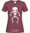 Women's T-shirt skeleton V.1 burgundy фото