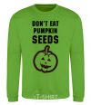 Свитшот dont eat pumpkin seeds Лаймовый фото