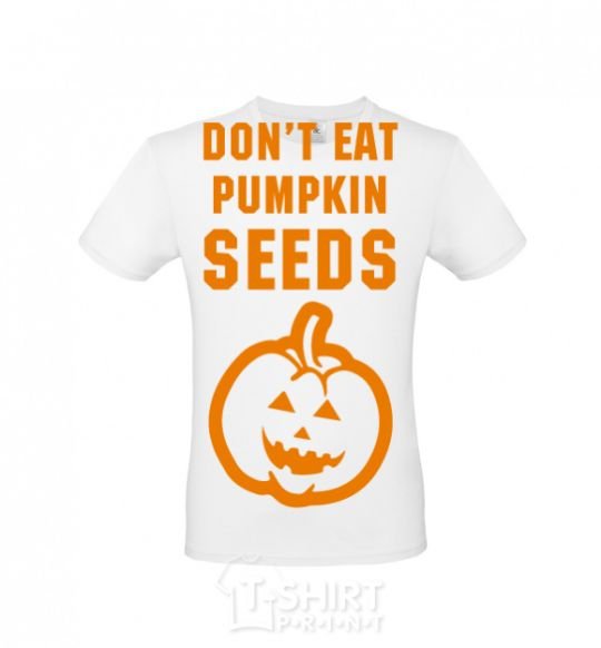 Мужская футболка dont eat pumpkin seeds Белый фото