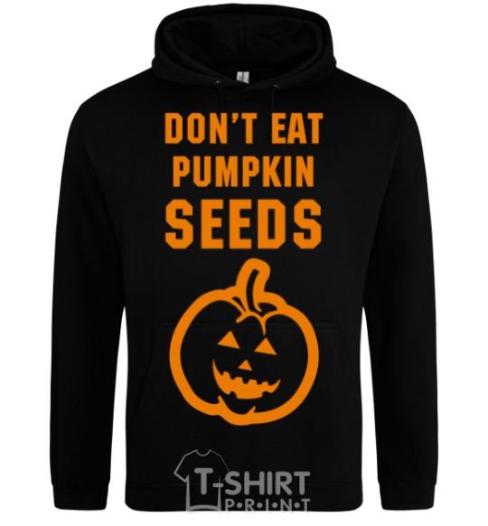 Мужская толстовка (худи) dont eat pumpkin seeds Черный фото