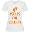 Women's T-shirt kick or treat White фото