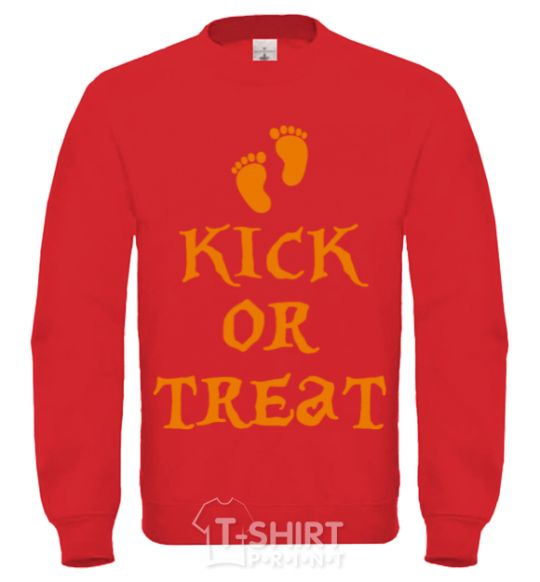 Sweatshirt kick or treat yellow фото