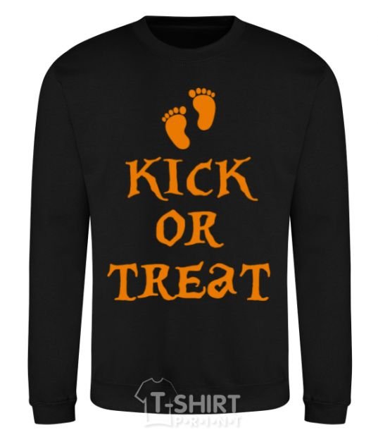 Sweatshirt kick or treat black фото