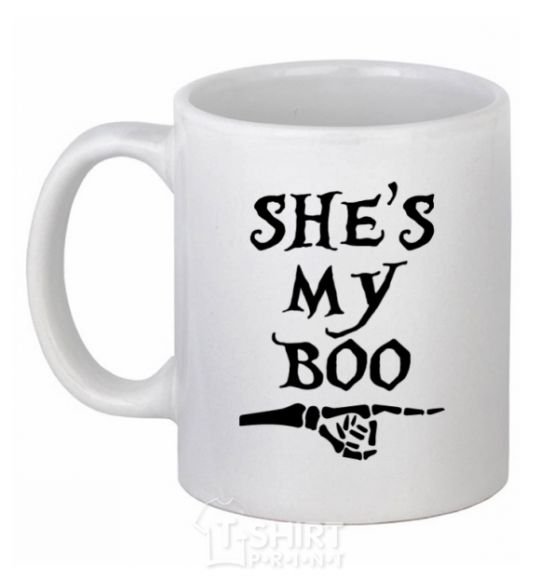 Ceramic mug shes my boo White фото